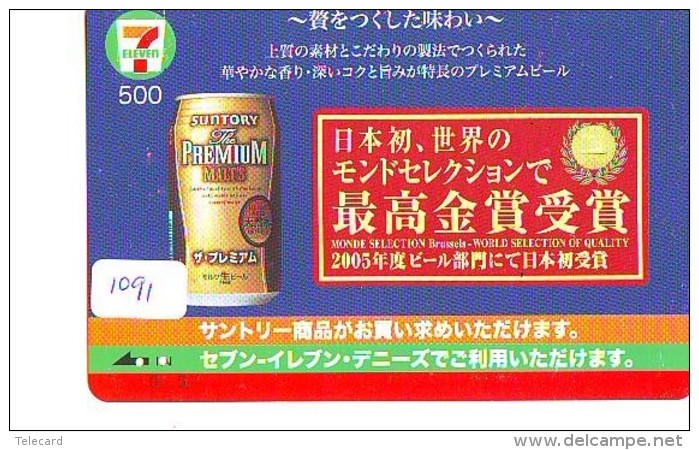 Carte Prépayée  JAPON * BEER * BIER (1091) TELEFONKARTE * JAPAN CARD * BIERE * CERVEZA *  BUDWEISER - Reclame