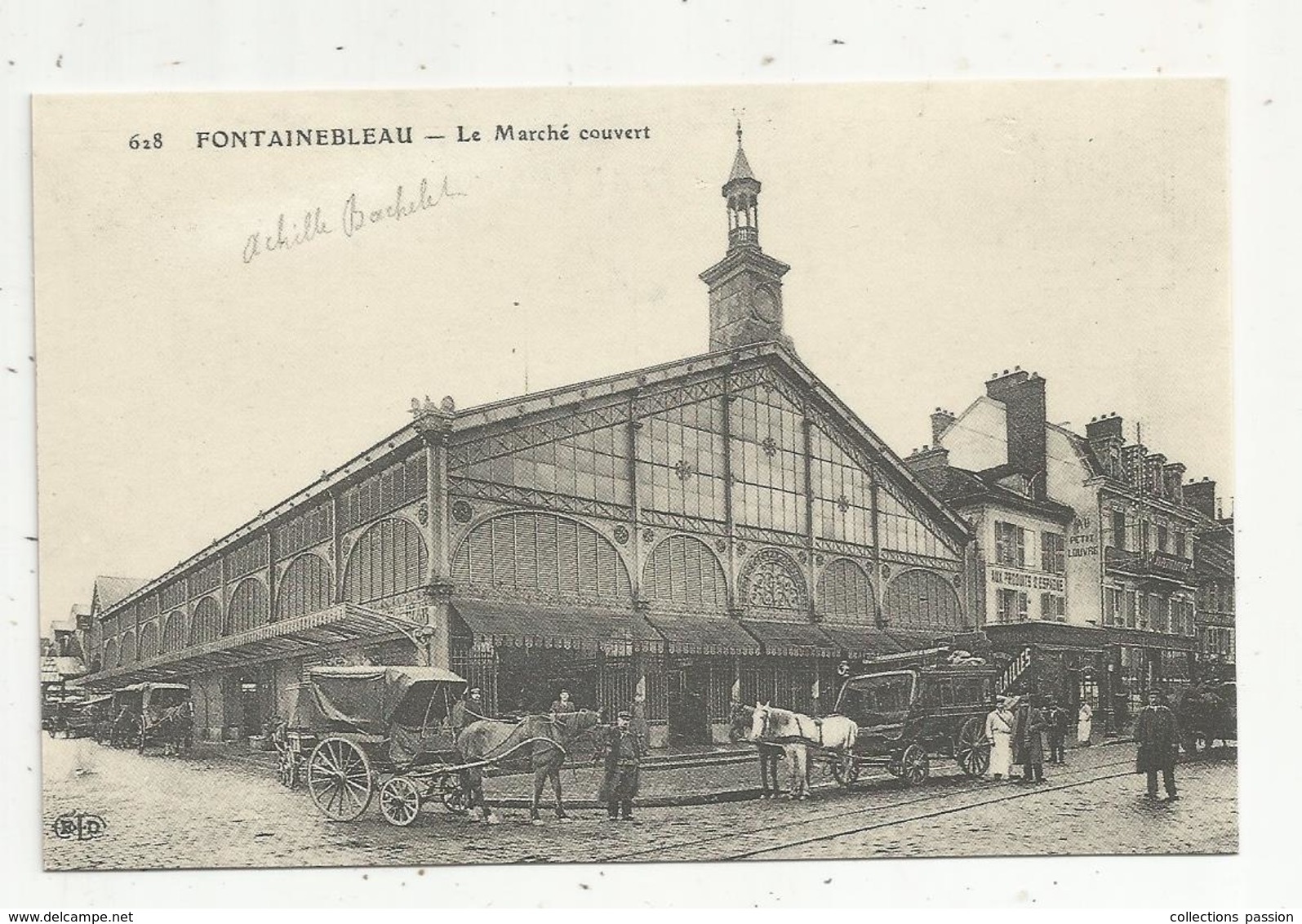 Reproduction De Cp, Ed. Edito , Commerce , Le Marché Couvert , 77 , FONTAINEBLEAU - Marchés