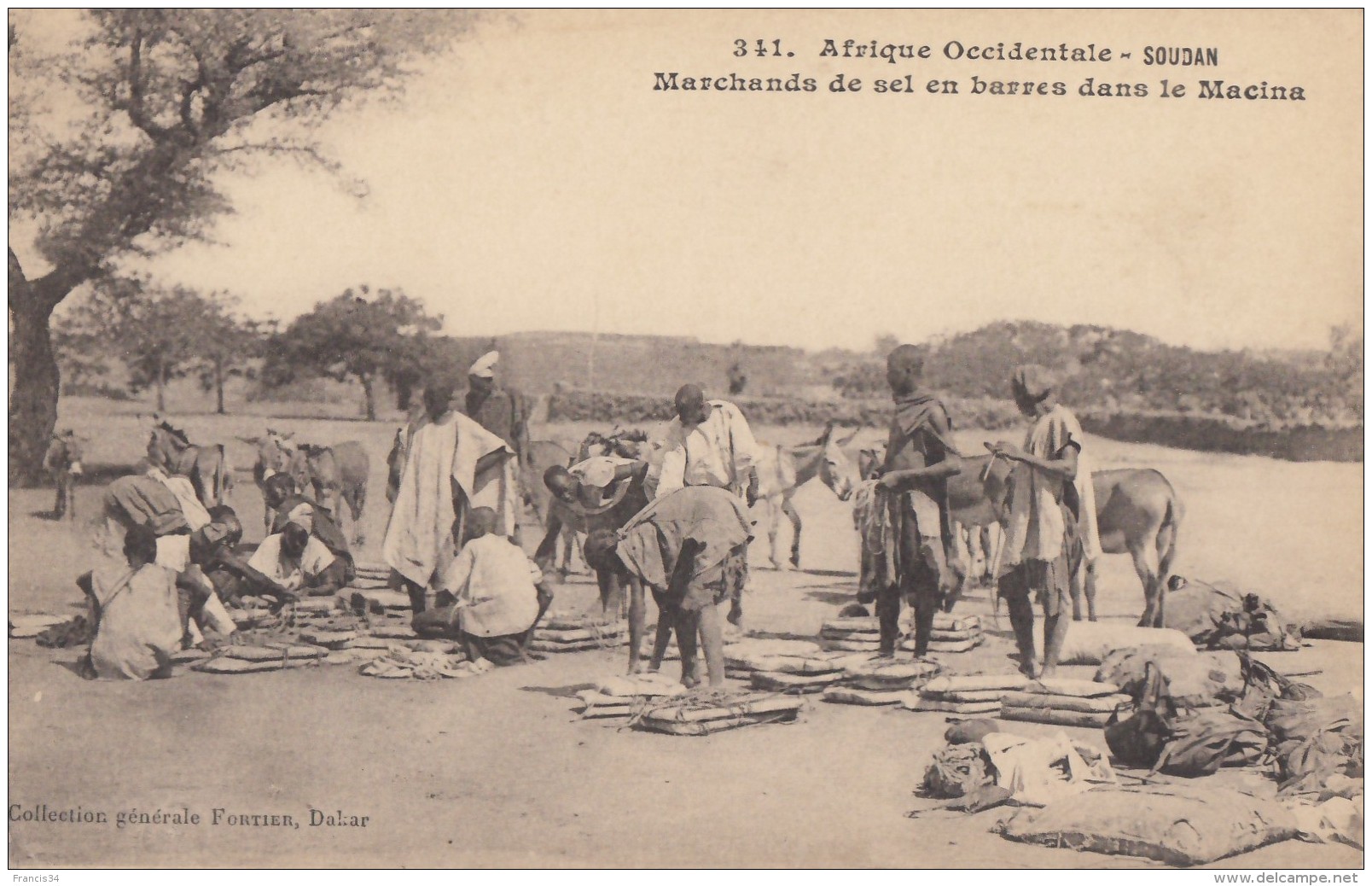 CPA - Marchands De Sel En Barres Dans La Macina - Soudan