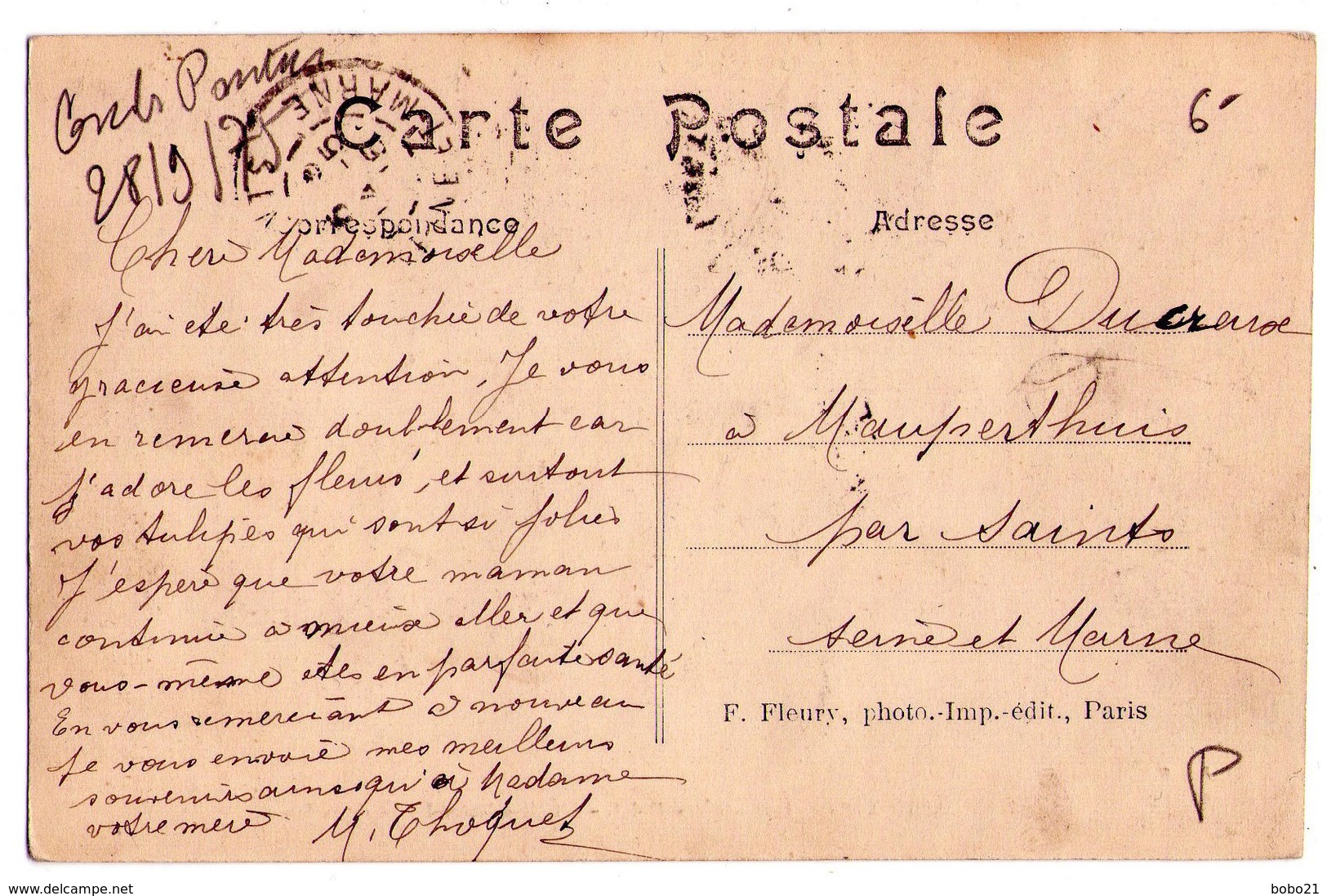 1870 - Paris ( 20e ) - Rue Etienne Dolet ( L'Eglise Notre Dame De La Croix ) - N°1716 - F.Fleury éd. - - Arrondissement: 20