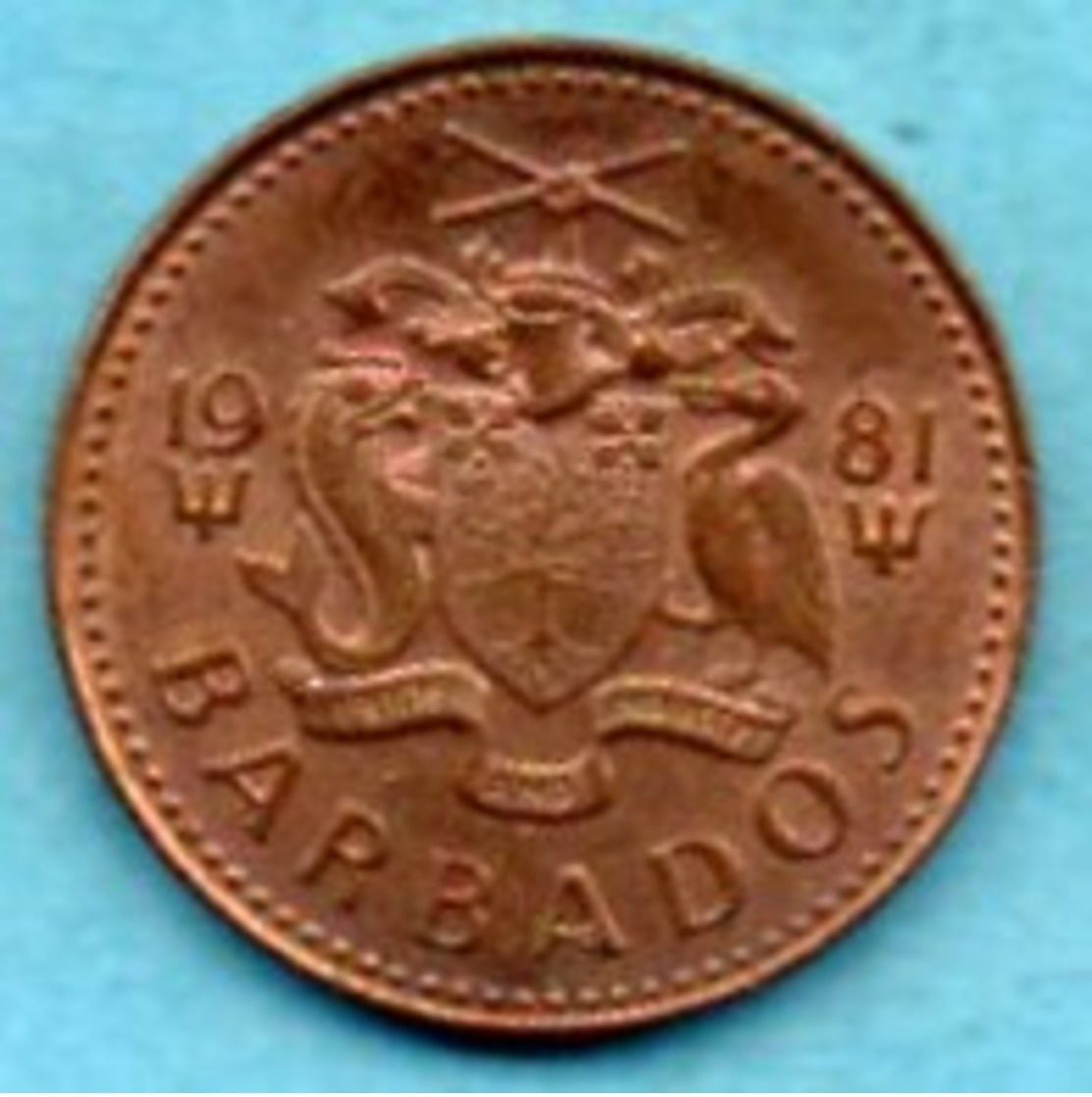 (r65)   BARBADES / BARBADOS  1 CENT 1981  Km#10 - Barbades