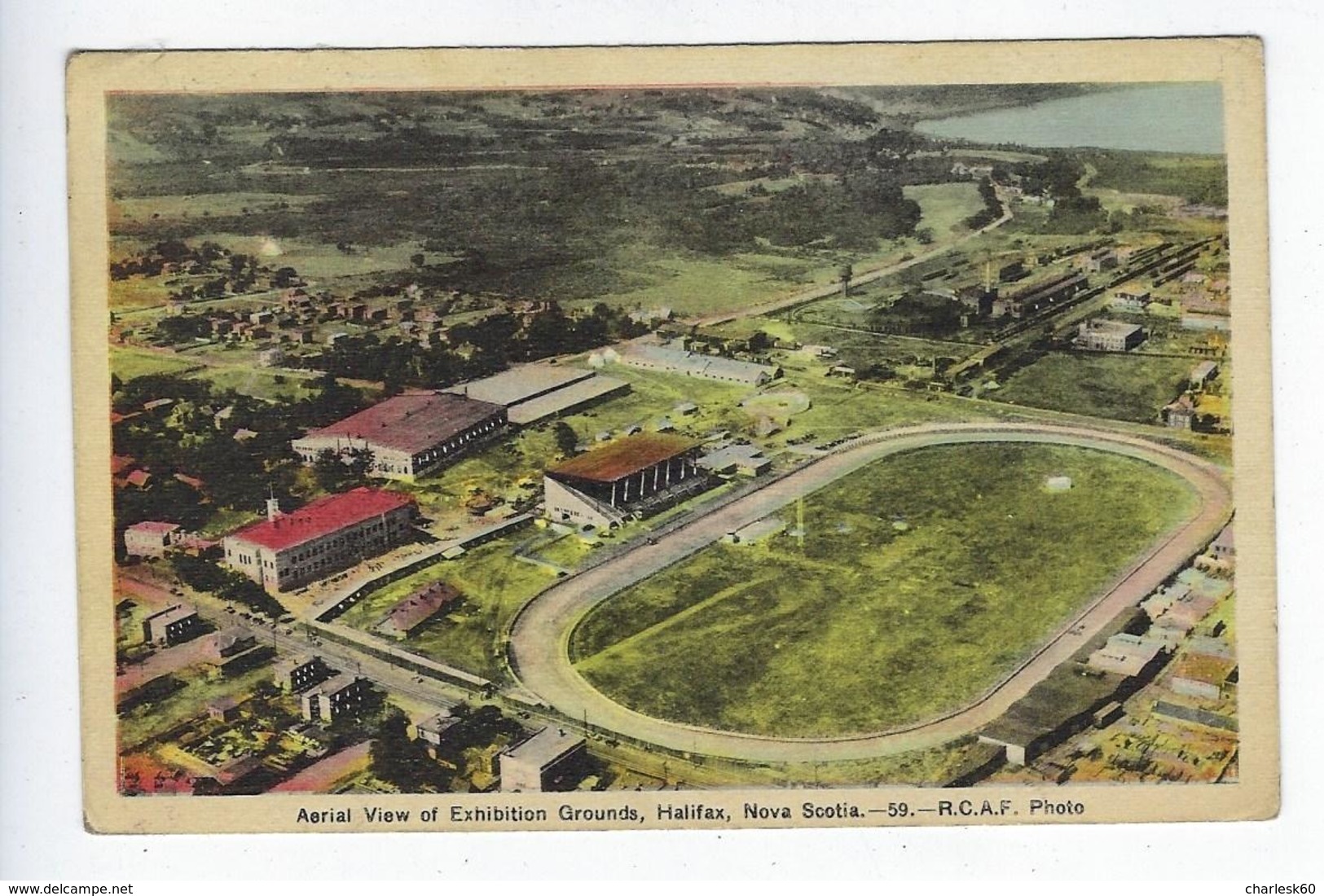 CPA Aerial View Of Exhibition Grounds Halifax Nova Scotia R.C.A.F. Photo - Halifax