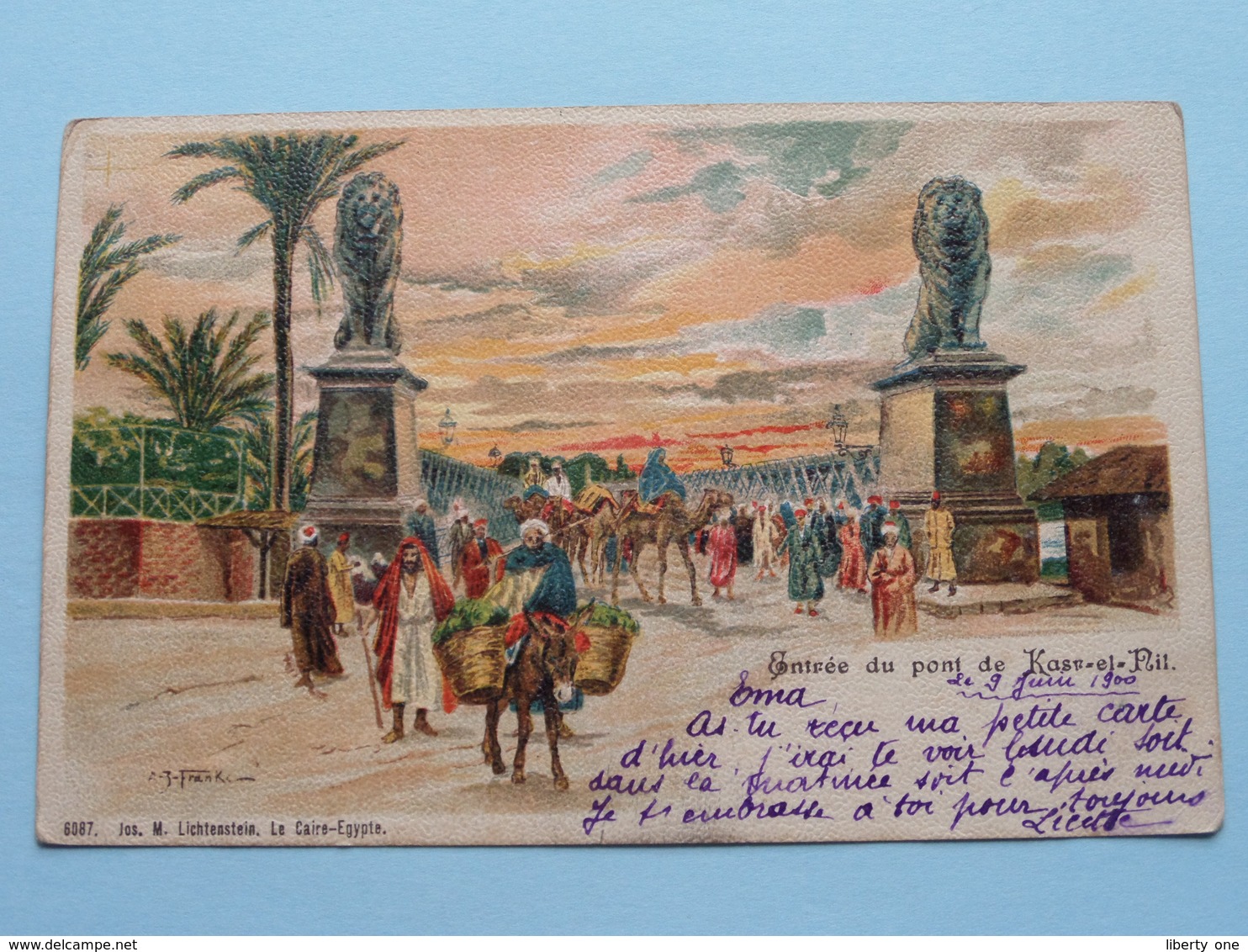 Entrée Du Pont De KASR-EL-NIL ( Qasr Al-Nil ) ( 6087 - Jos M. Lichtenstein ) Anno 1900 ( Voir Photo ) ! - Le Caire