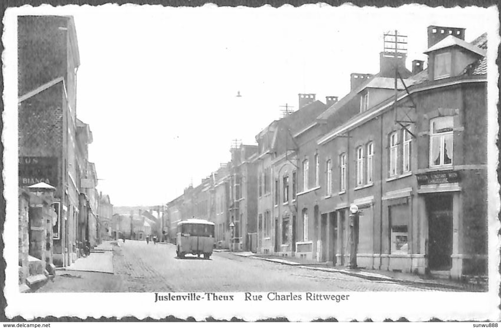 Juslenville Theux - Rue Charles Rittweger (bus Autobus, Pompe à Essence, Edit Hayet) - Theux