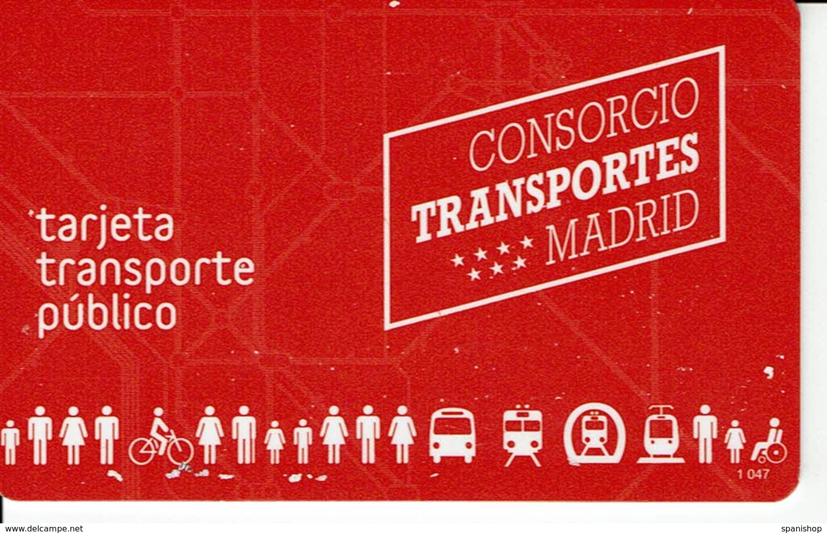 BUS METRO TRAIN TRAMWAY CARD PUBLIC TRANSPORT MADRID - SPAIN - Europe