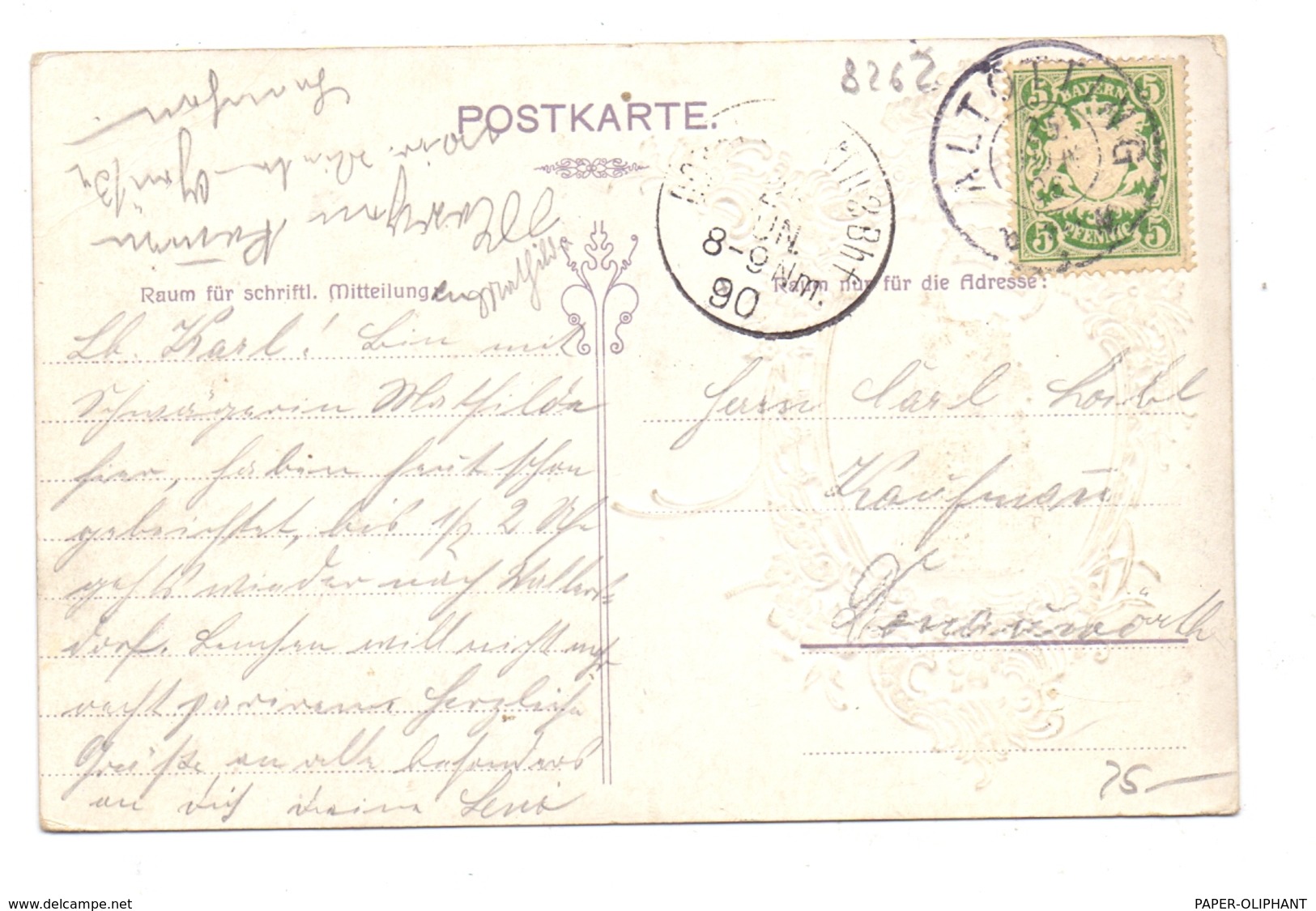 8262 ALTÖTTING, Prägelitho, Wallfahrtsort, Mariendarstellung, 1906 - Altoetting