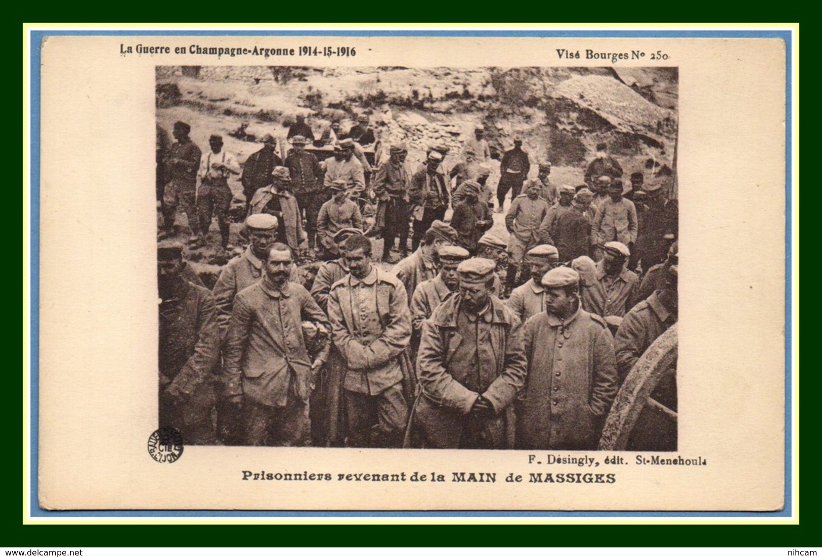 CPA Prisonniers Revenant De La Main De Massiges (51) Guerre Champagne Argonne 1914 Non écrite BE - Guerre 1914-18