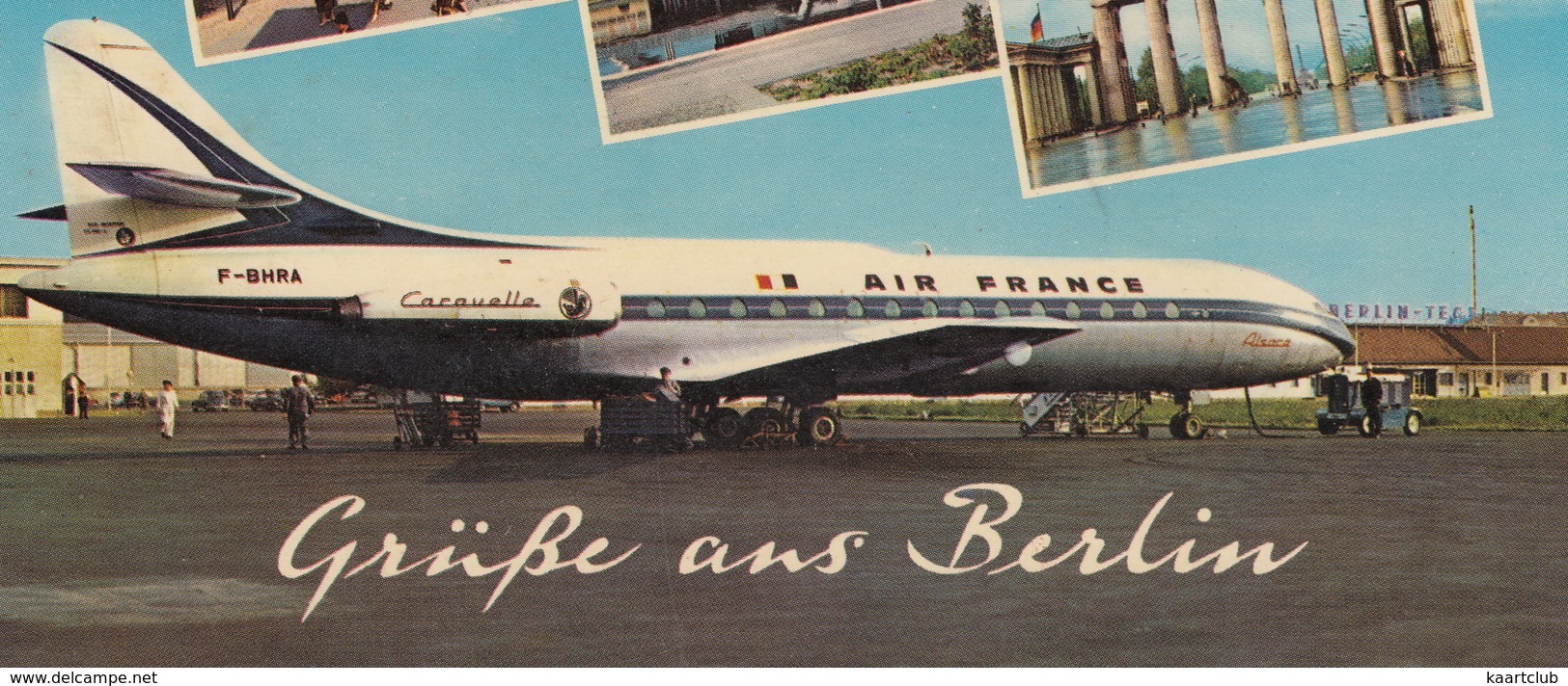 Berlin - Tegel : F-BHRA CARAVELLE - AIR FRANCE ALSACE - Flughafen / Aeroport - 1962  - (BRD) - Tegel