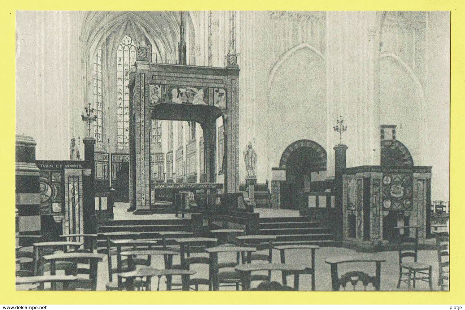 * Tongerloo - Tongerlo (Westerlo - Antwerpen) * (G. Hermans - 1ste Reeks) Abdij, Abbaye, Hoogkoor, Intérieur église - Westerlo