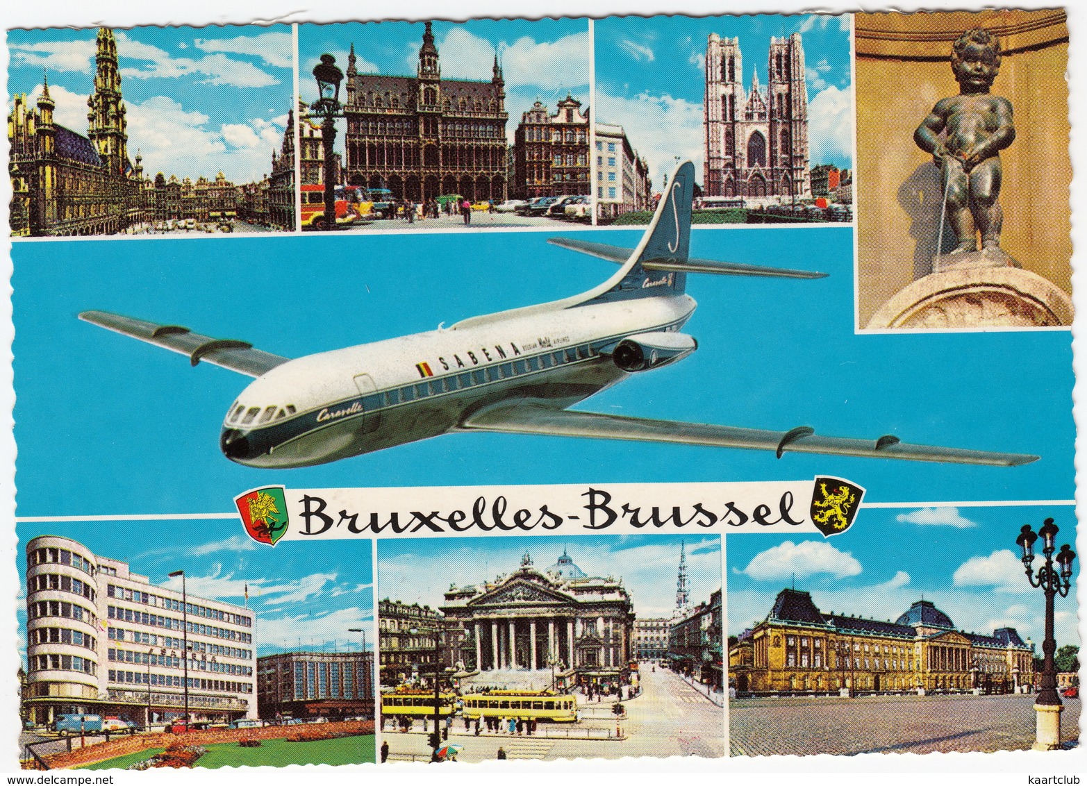 Un Bonjour De Bruxelles :  SUD AVIATION SE 210 CARAVELLE 'SABENA'  - AVION / AIRPLANE / VLIEGTUIG - Brussel - Andere & Zonder Classificatie