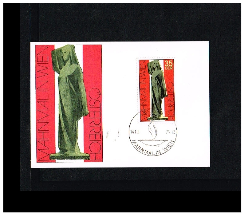 1975 - DDR MK Mi. 2093 - Art - Sculptures &amp; Statues - Mahnmal In Wien - Fritz Cremer [GV011] - Cartes-Maximum (CM)