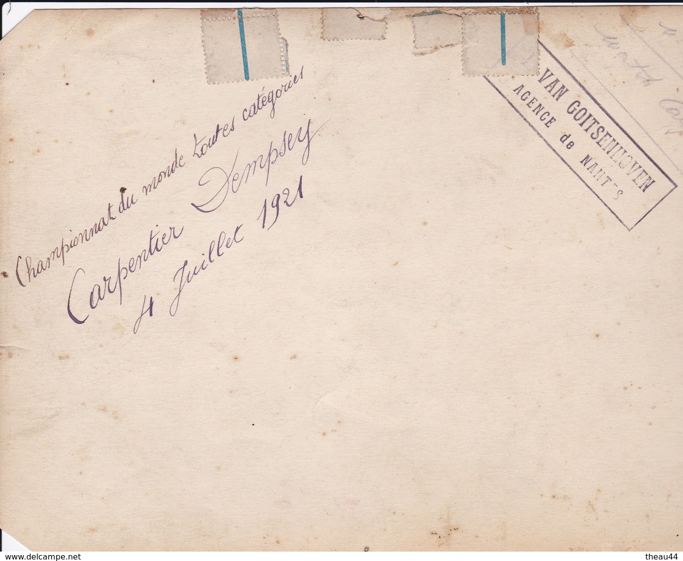 BOXE - Cliché Du Combat Du Championnat Du Monde "Georges CARPENTIER - Jack DEMPSEY"en 1921 à JERSEY-CITY - Voir Descript - Boxing