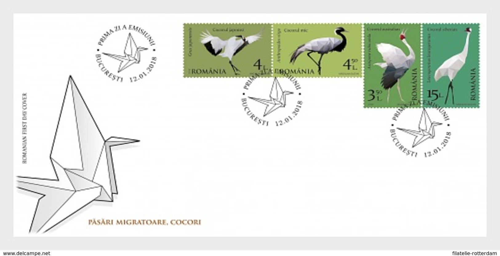 Roemenië / Romania - Postfris / MNH - FDC Kraanvogels 2018 - Unused Stamps