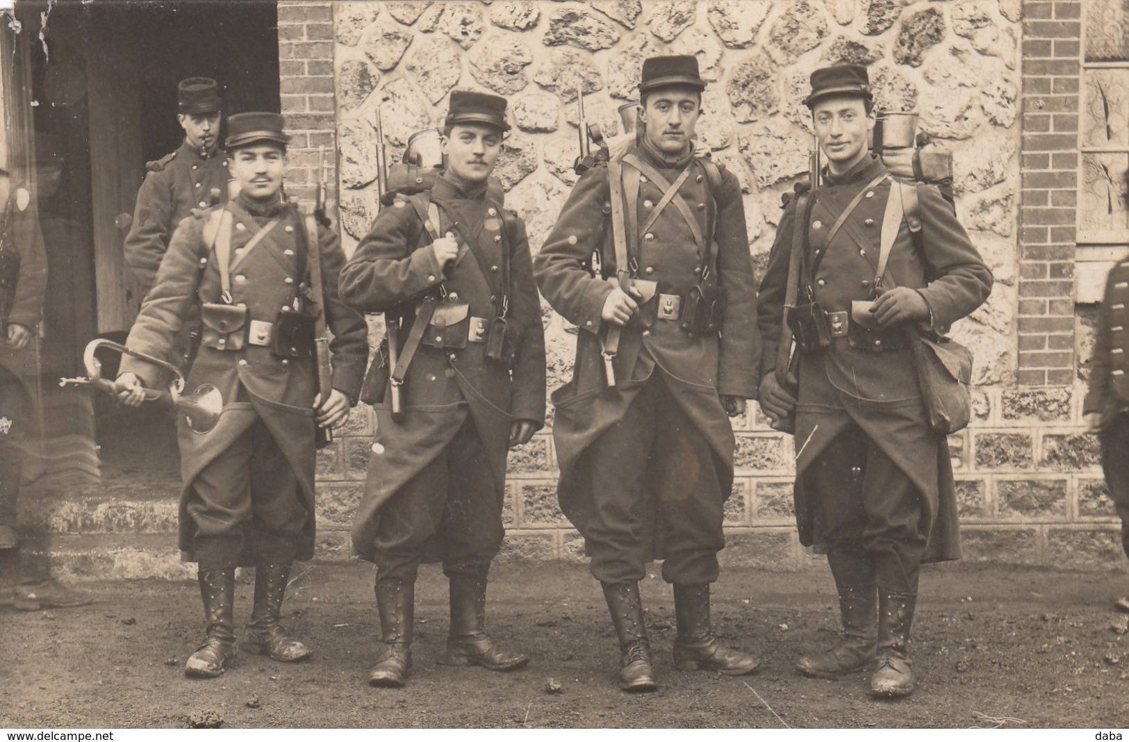 Carte Photo. Groupe De Militaires. - Guerra 1914-18