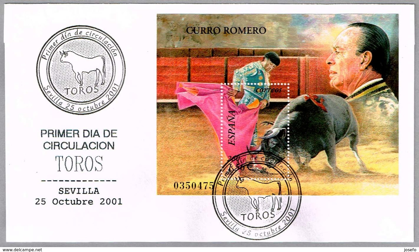 CURRO ROMERO. Torero - Bullfighter. SPD/FDC. Sevilla, Andalucia, 2001 - Otros & Sin Clasificación