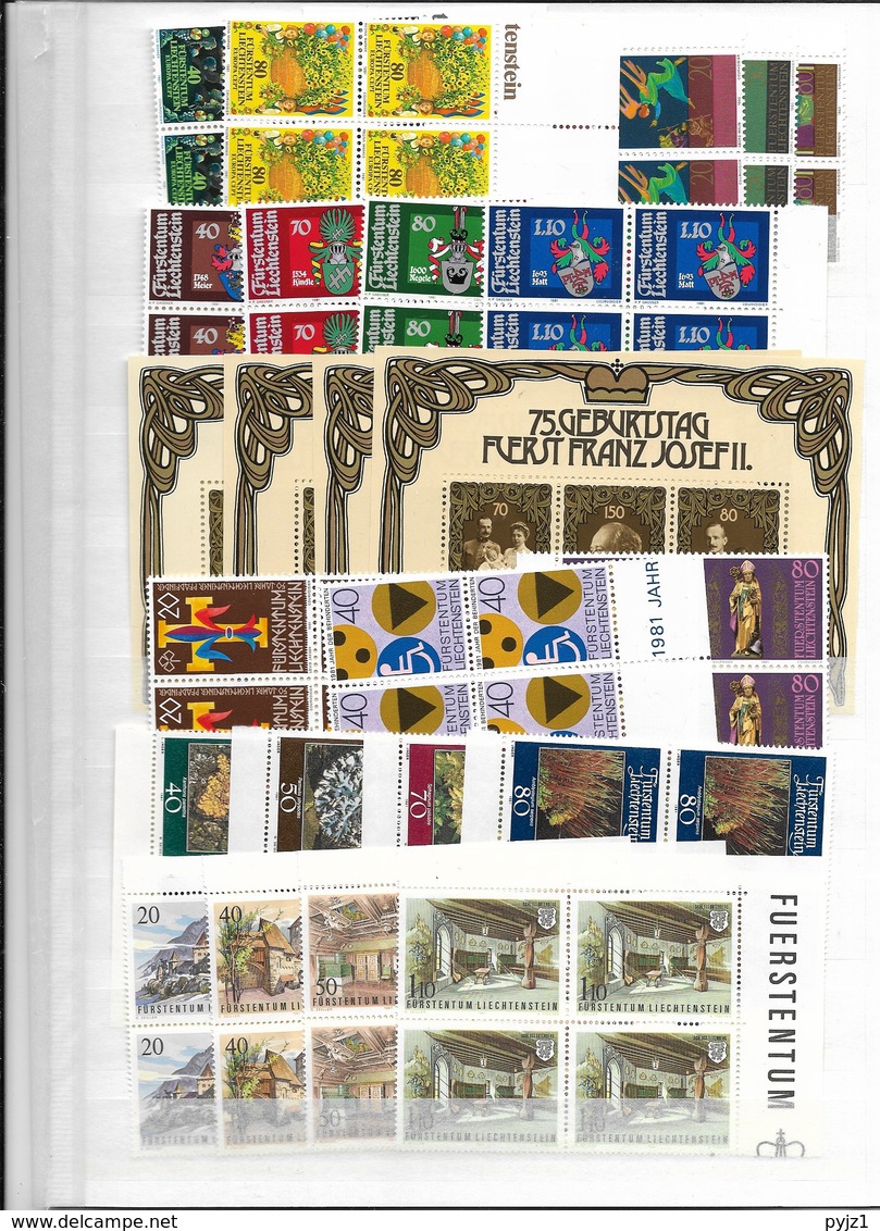 Liechtenstein MNH Wholesale (7 Scans) - Colecciones (sin álbumes)