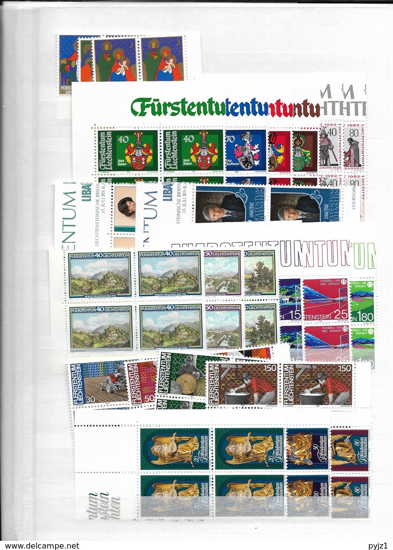 Liechtenstein MNH Wholesale (7 Scans) - Collections (without Album)