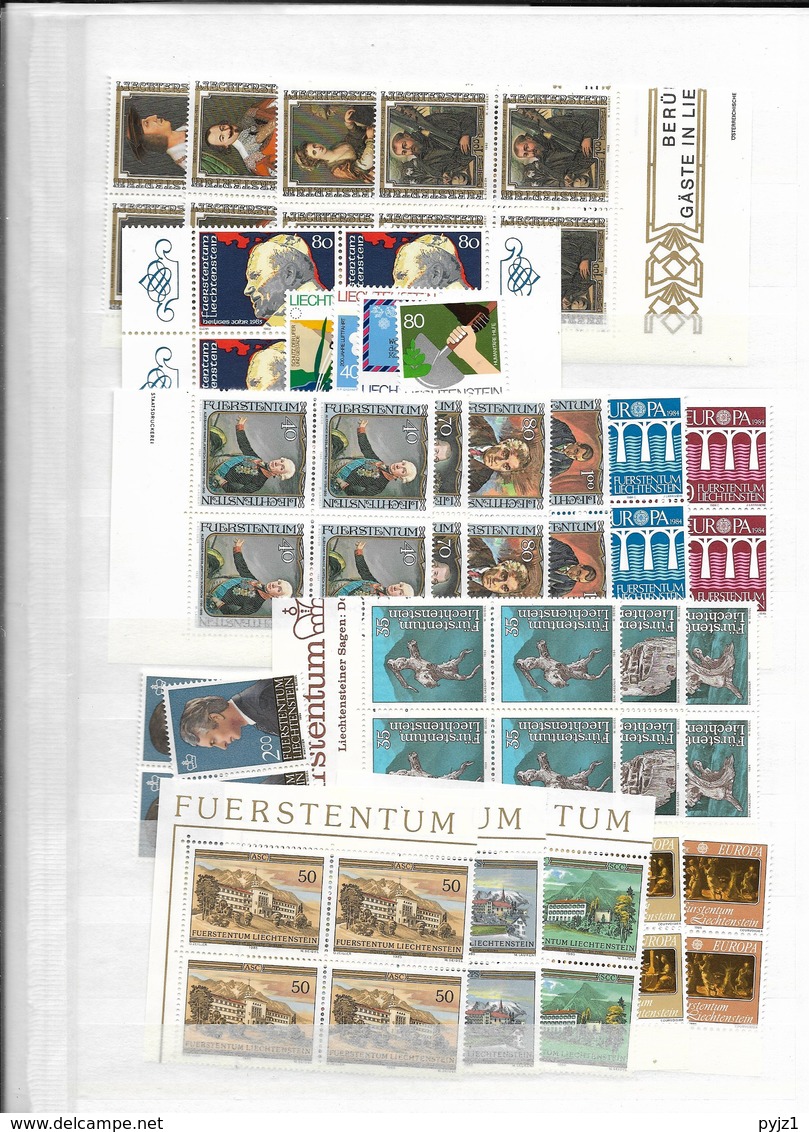 Liechtenstein MNH wholesale (7 scans)