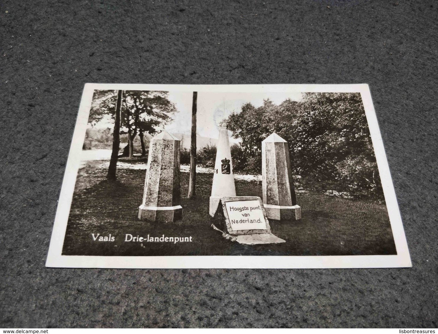 ANTIQUE PHOTO POSTCARD NETHERLANDS VAALS - DRIE LANDENPUNT CIRCULATED 1951 - Vaals