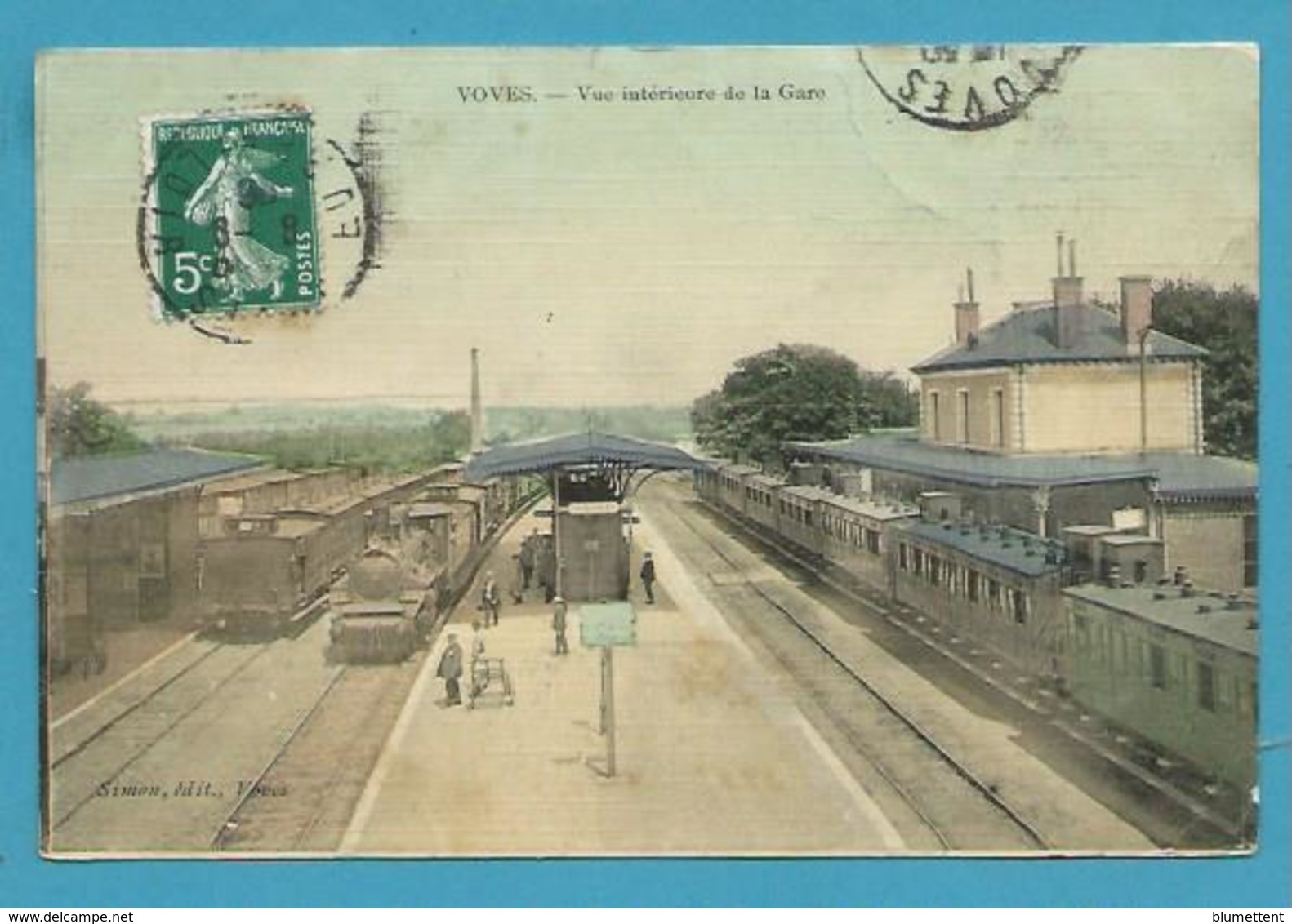 CPA - Chemin De Fer Trains La Gare De VOVES 12 - Andere & Zonder Classificatie