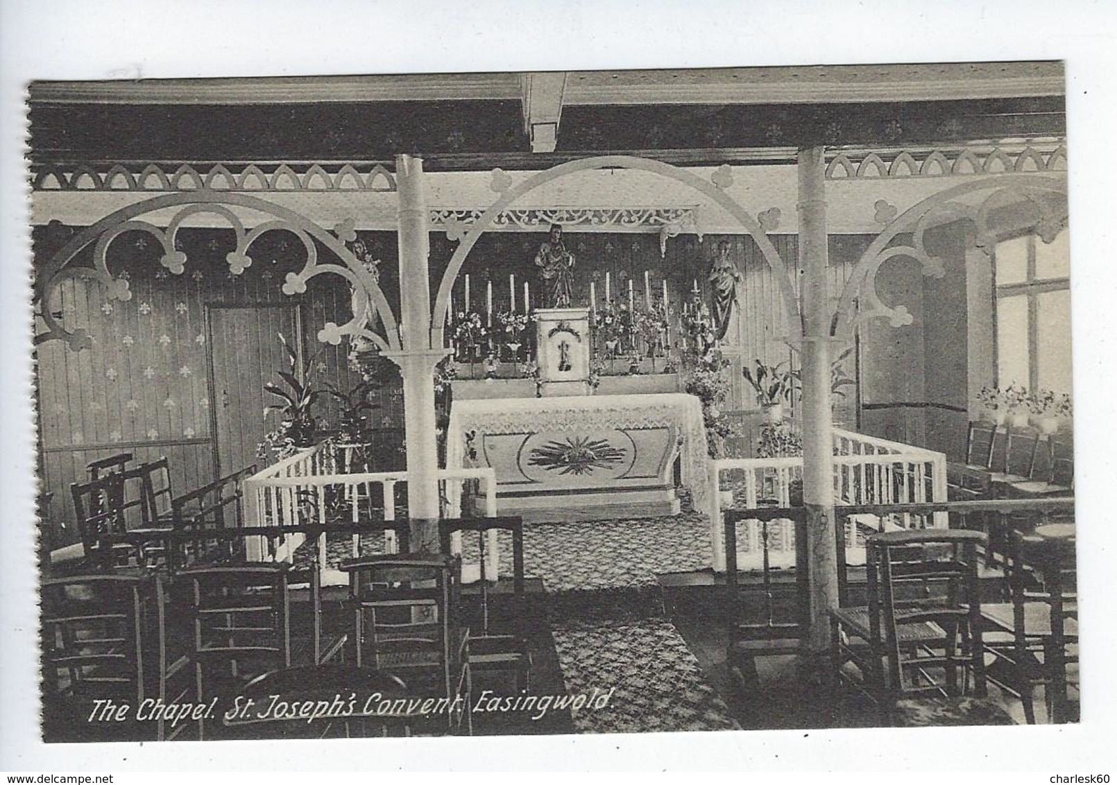 CPA Environs De York Carte Photo St Joseph's Convent Easingwold Yorkshire The Chapel - York