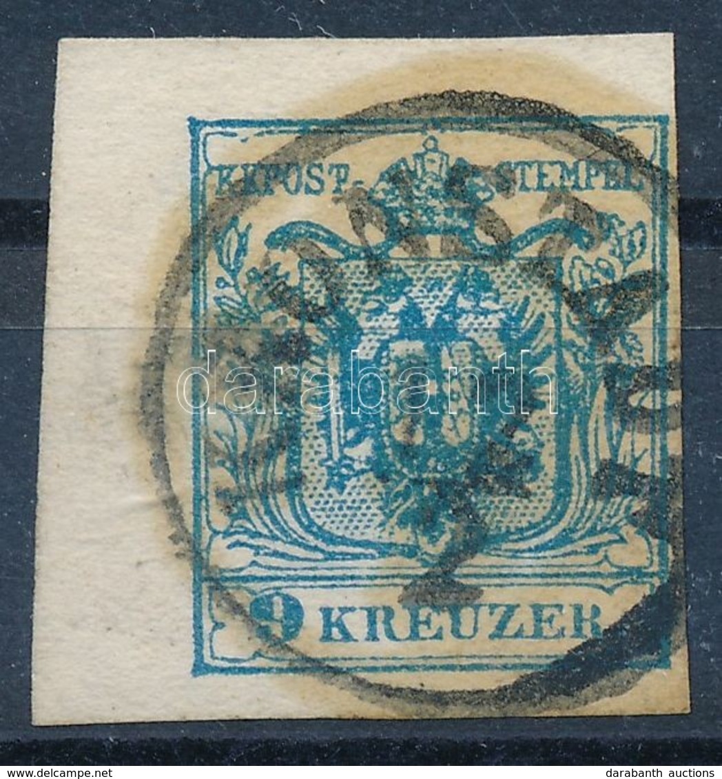 O 1850 9kr MP III. Vastag Papír, 5-6 Mm ívszél ,,KRONSTADT' - Altri & Non Classificati