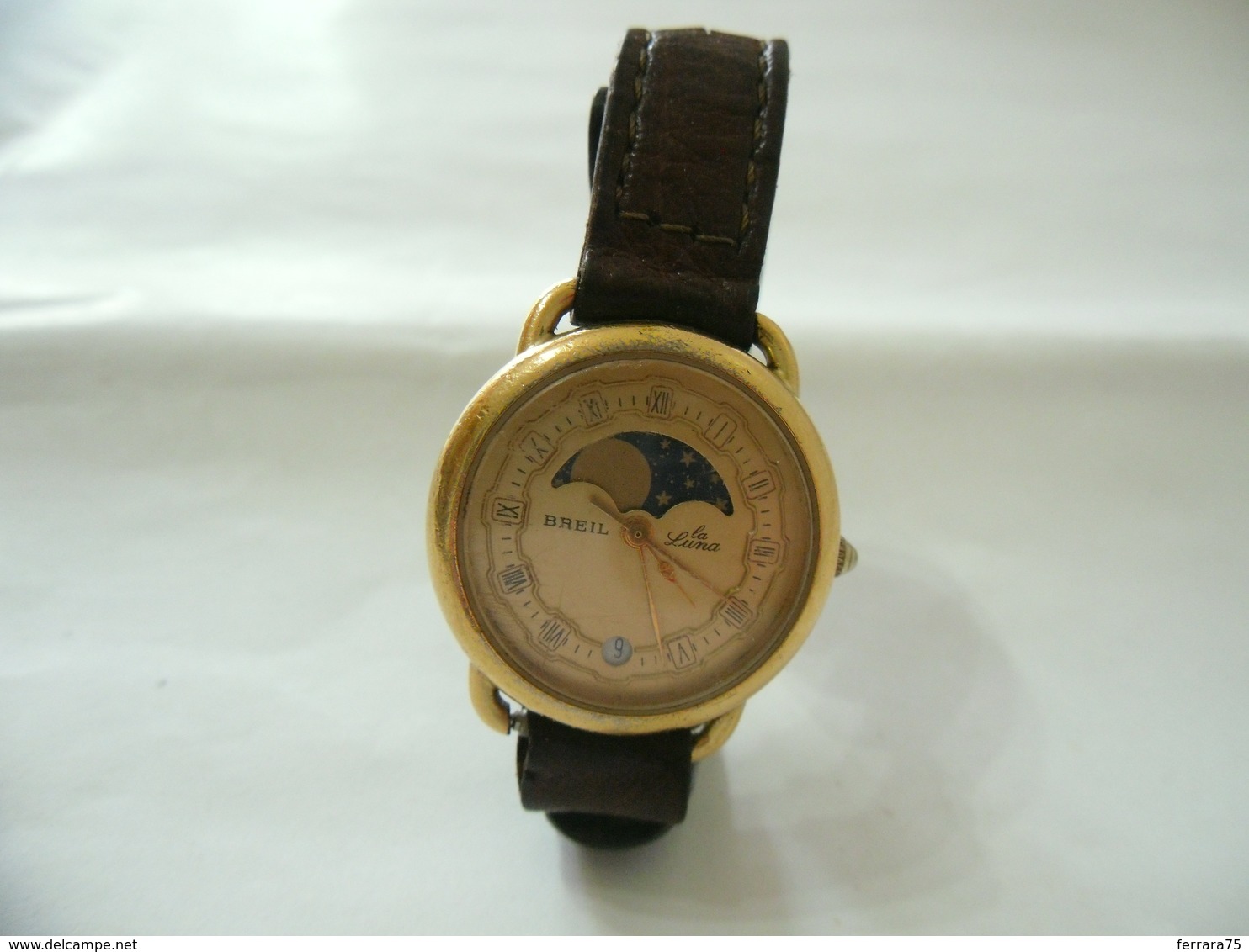 OROLOGIO BREIL LADY LA LUNA FASI LUNARI CON DATARIO QUARTZ SWISS MADE VINTAGE. - Watches: Bracket