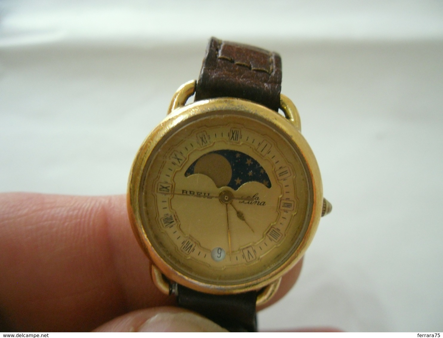 OROLOGIO BREIL LADY LA LUNA FASI LUNARI CON DATARIO QUARTZ SWISS MADE VINTAGE. - Watches: Bracket