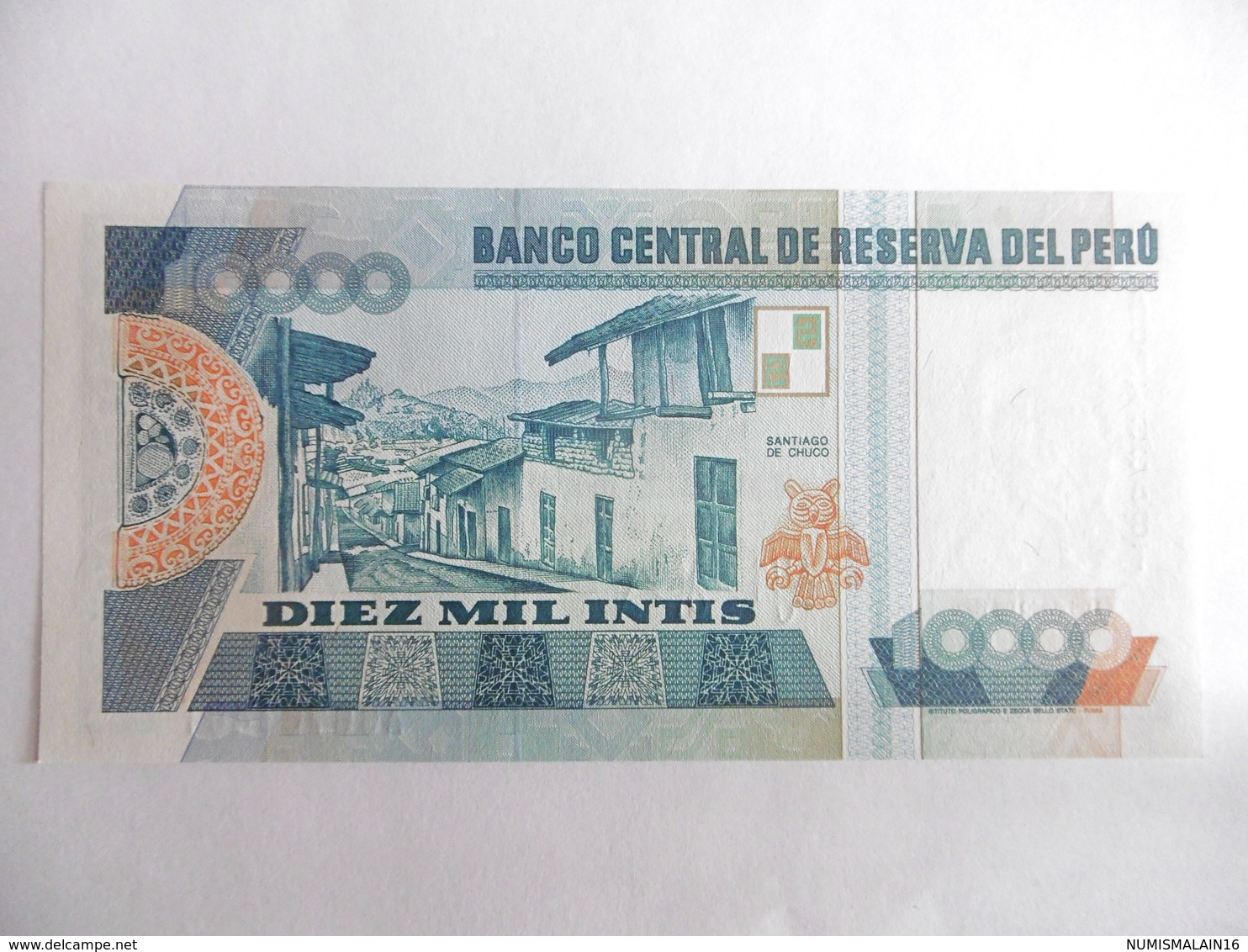 PEROU-BILLET DE 10000 INTIS-1988-NEUF/UNC - Peru