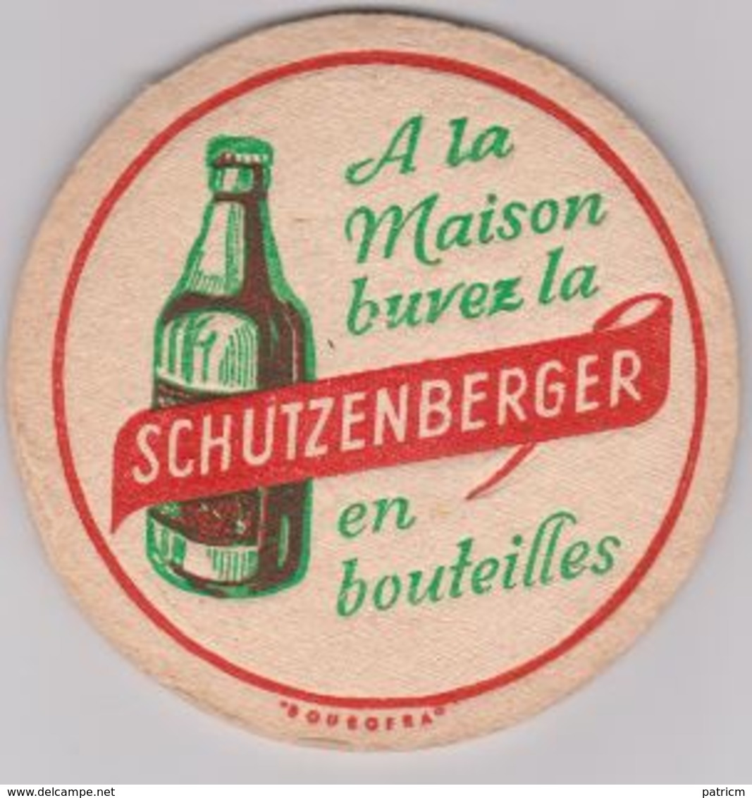 Ancien Sous Bock De Biere Française De La Brasserie SCHÜTZENBERGER ALSACE Recto/verso - Sous-bocks