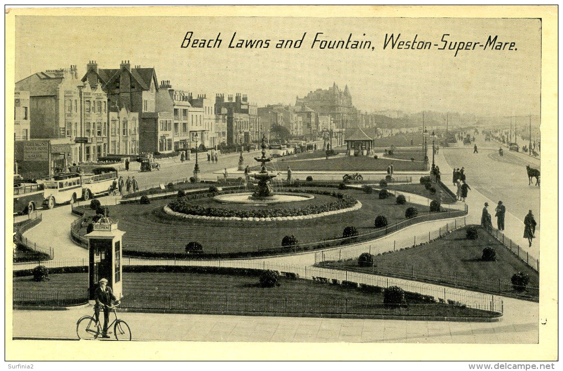 AVON - WESTON SUPER MARE - BEACH LAWNS AND FOUNTAIN Av235 - Weston-Super-Mare