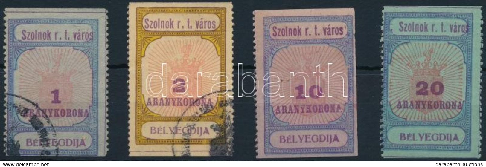 1925 Szolnok Városi Illeték 27-28 + 31 (3 Oldalon Fogazatlan) -32 Sz. Bélyeg (58.000) - Non Classificati