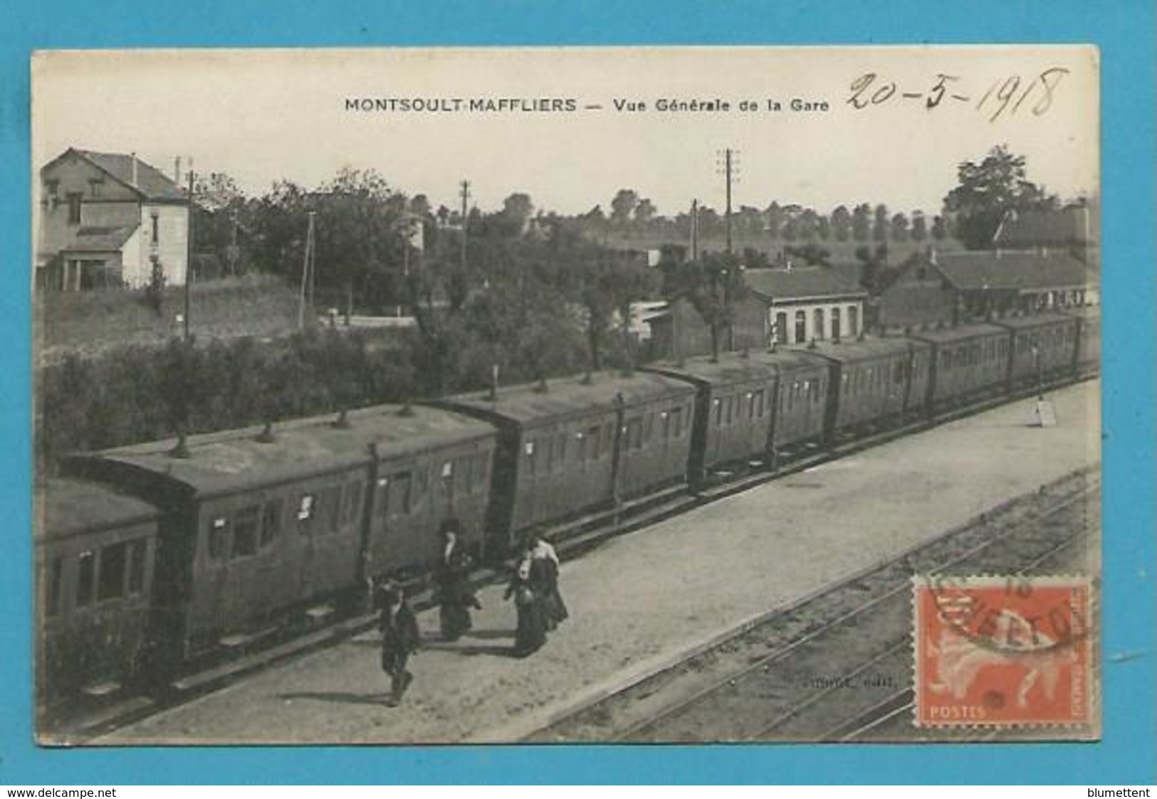 CPA - Chemin De Fer Train En Gare De MONTSOULT-MAFFLIERS 95 - Montsoult