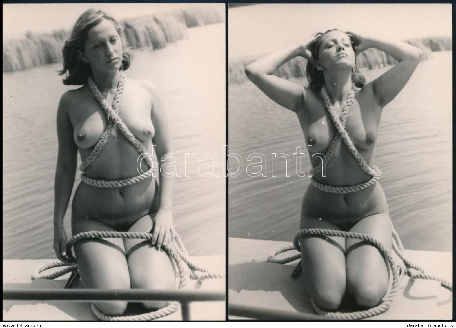 1986 Velencei-tó, Kirándulás Pákozdra, Szolidan Erotikus Felvételek, 11 Db Vintage Negatív + 2 Db Vintage Fénykép (a Poz - Altri & Non Classificati