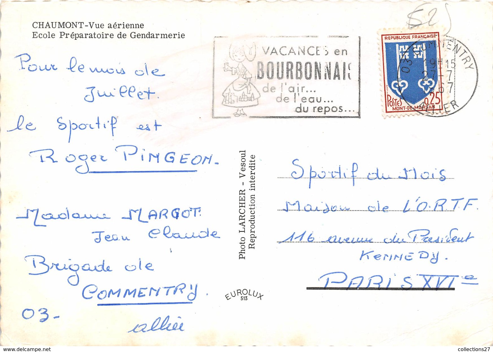 52-CHAUMONT- VUE AERIENNE ECOLE PREPARATOIRE DE GENDARMERIE - Chaumont