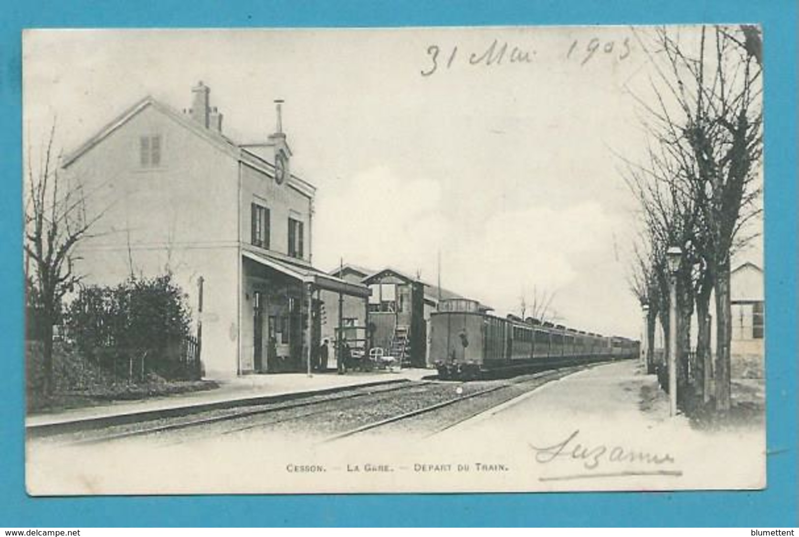 CPA - Chemin De Fer Train En Gare De CESSON 77 - Cesson