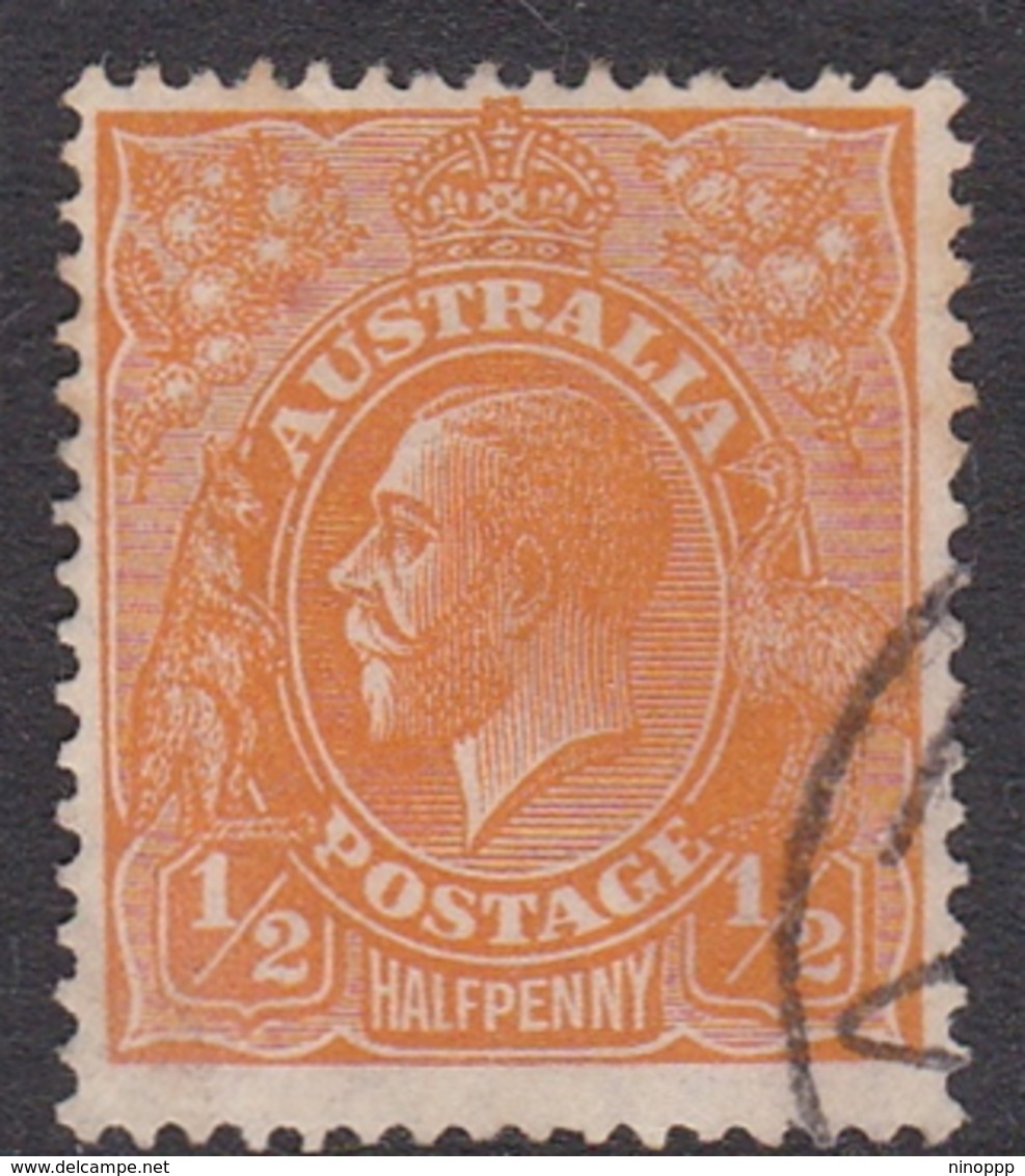 Australia SG 124 1933 King George V,half Penny Orange, C Of A Watermark, Used - Used Stamps