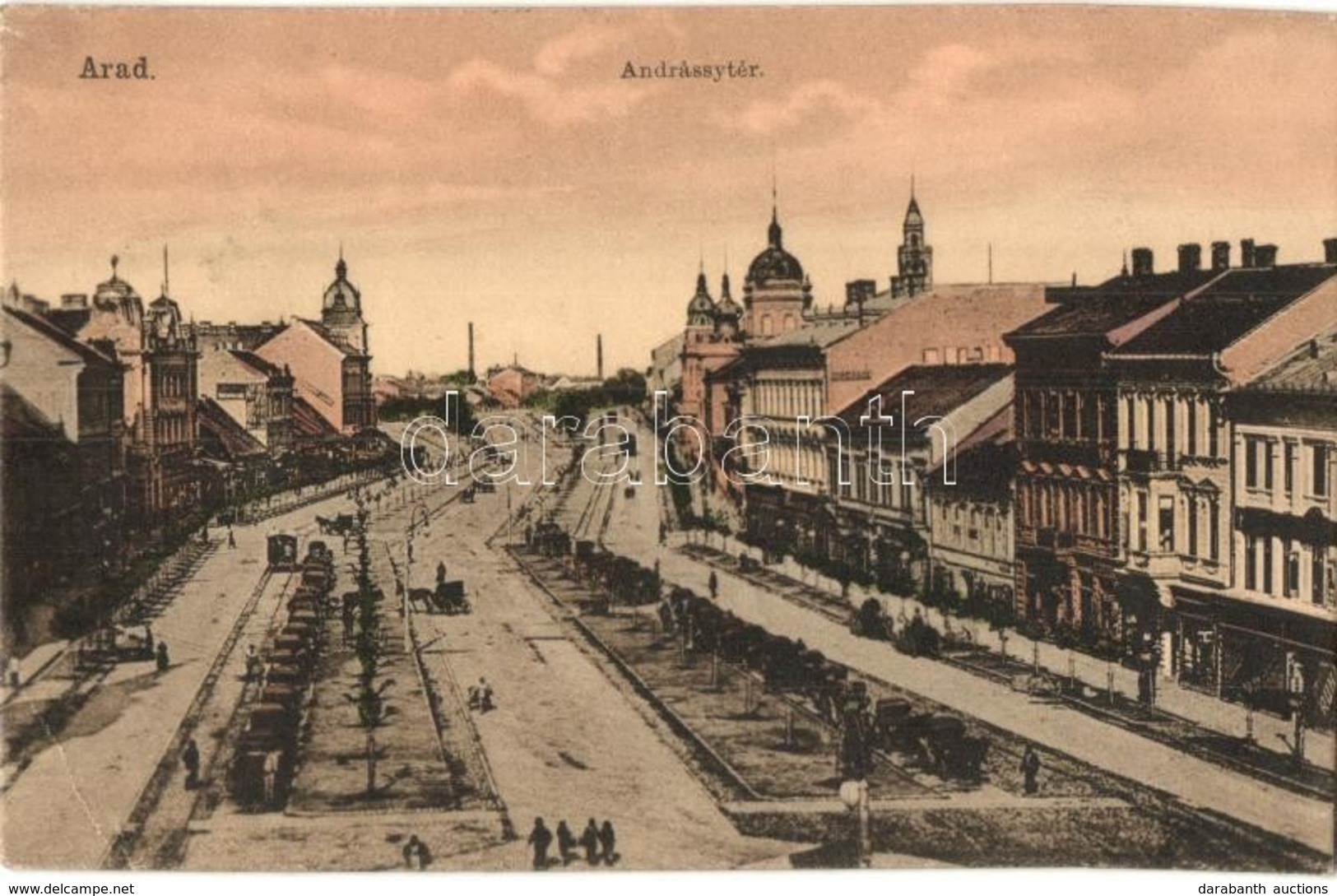 T2/T3 1908 Arad, Andrássy Tér. Keppich Zsigmond Kiadása / Square (EK) - Non Classificati