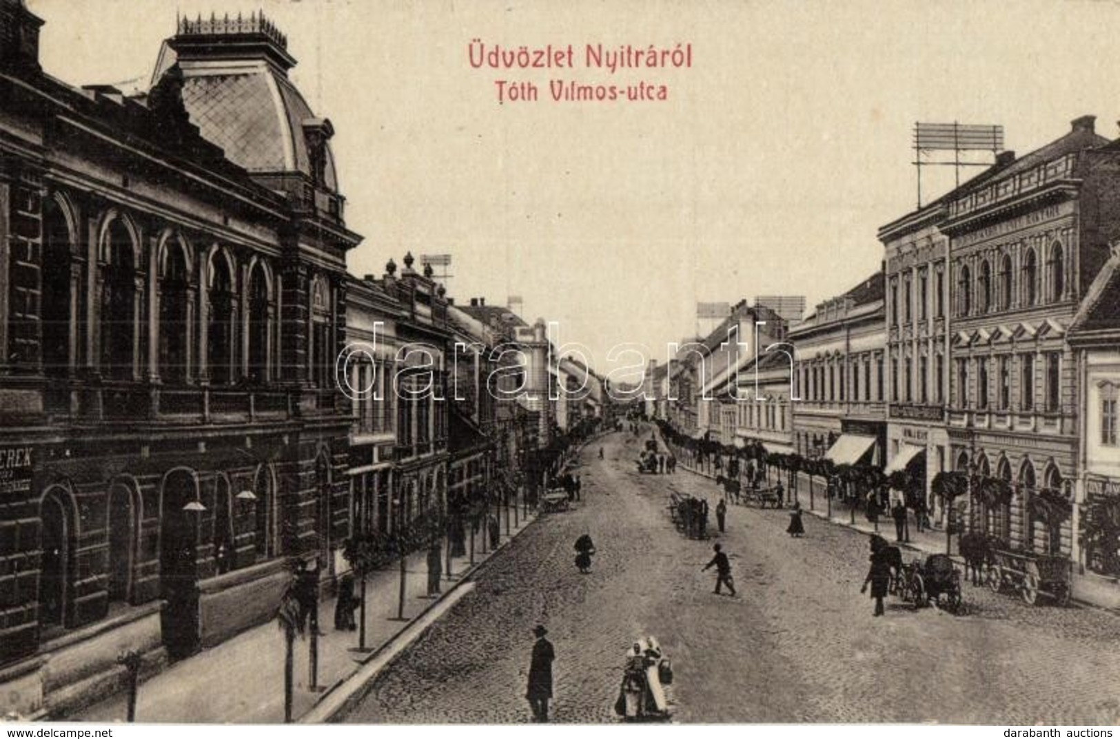 T2/T3 Nyitra, Nitra; Tóth Vilmos Utca, üzletek. W. L. 477. / Street View, Shops (EK) - Non Classificati