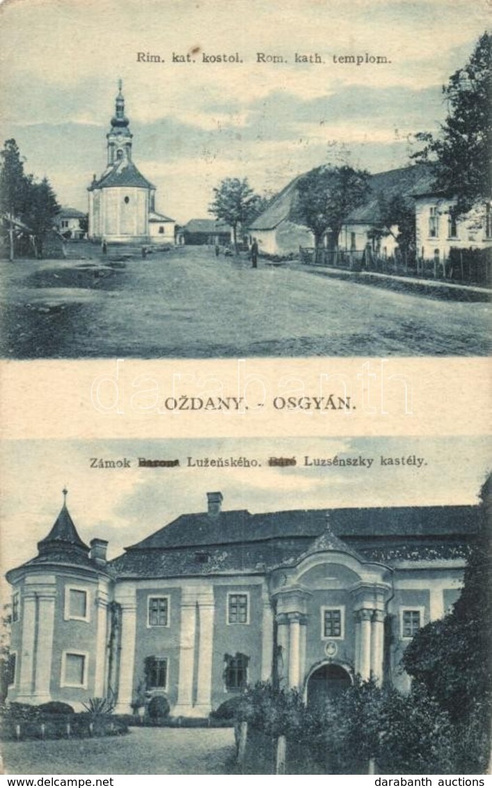 T2/T3 Osgyán, Ozdany; Rim. Kat. Kostol, Zámok Luzenského / Római Katolikus Templom, Luzsénszky Kastély / Roman Catholic  - Non Classificati