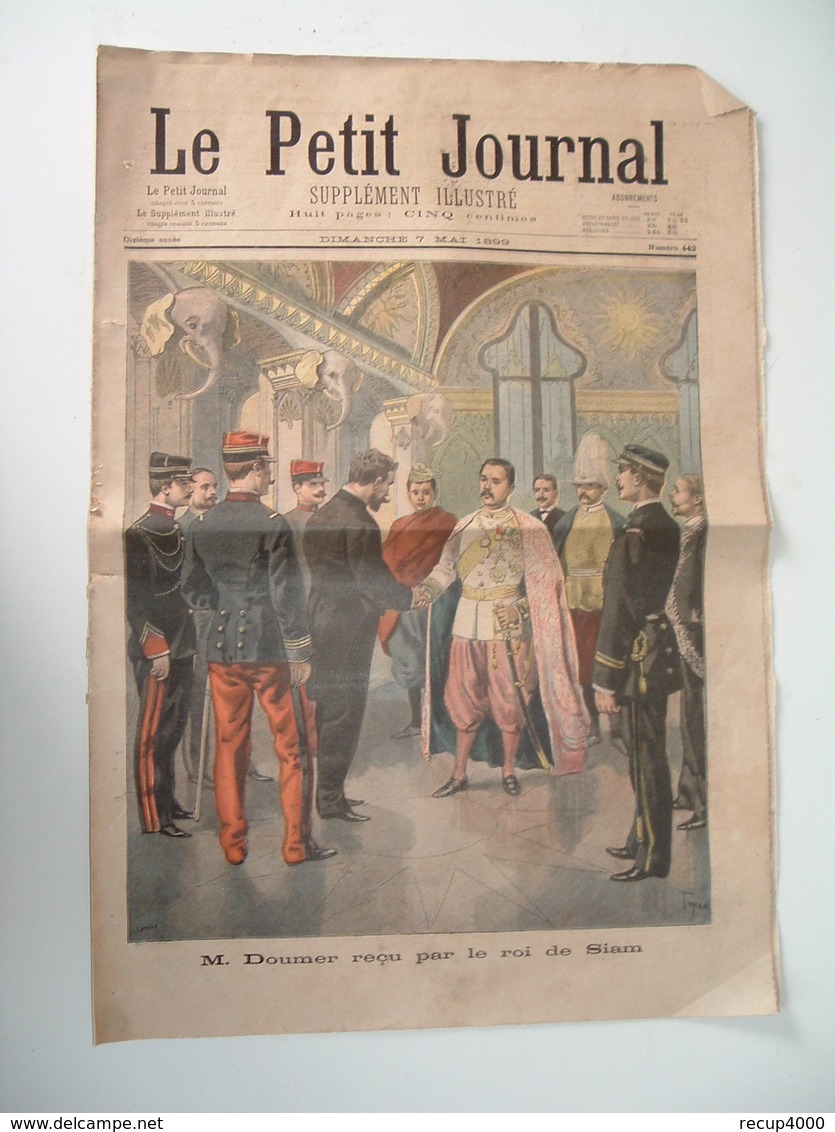 LE PETIT JOURNAL N 442 Siam Doumer Reçu Par Le Roi - 1850 - 1899