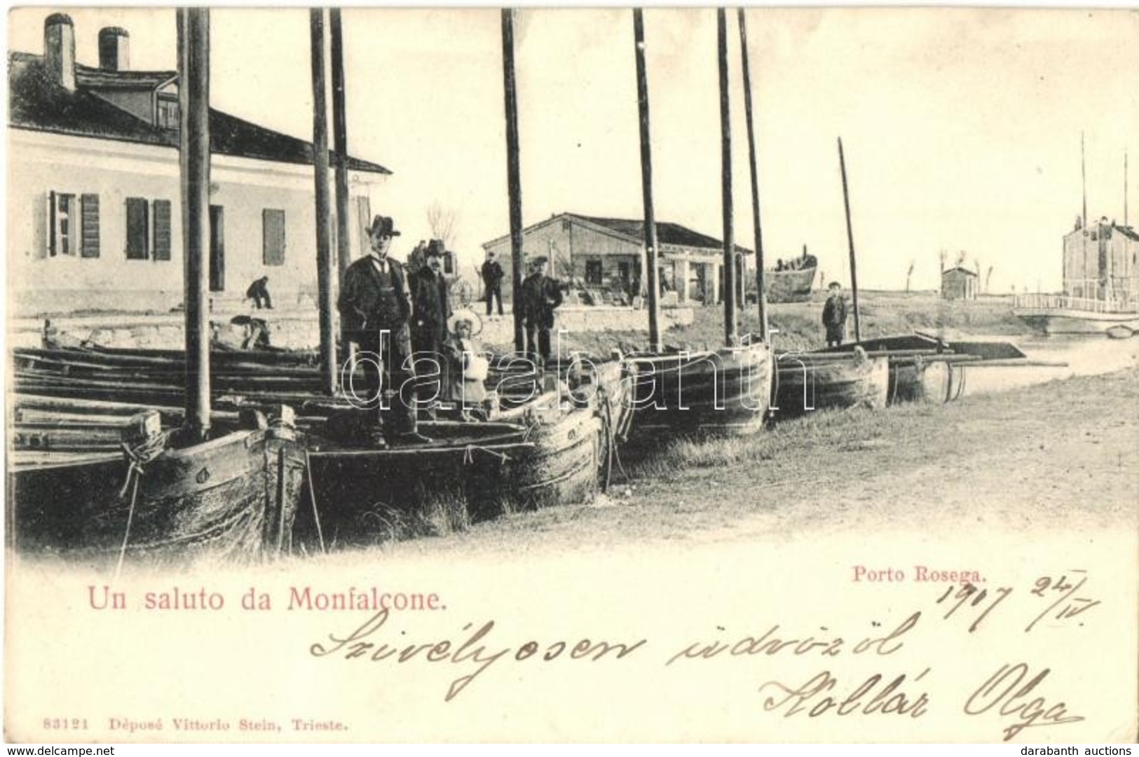 T2 1907 Monfalcone, Porto Rosega / Port, Boats - Non Classificati