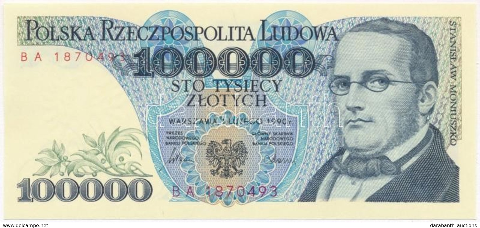 Lengyelország 1990. 100.000Zl T:I
Poland 1990. 100.000 Zlotych C:UNC - Non Classificati