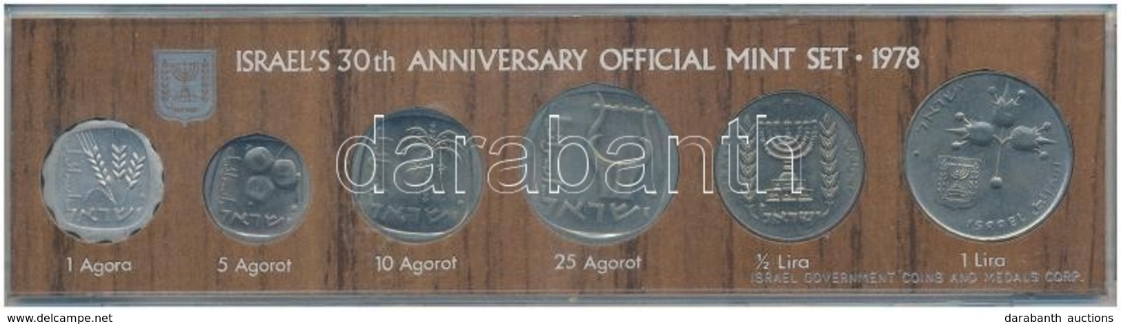 Izrael 1978. 1a-1L (6xklf) Forgalmi Sor Tokban T:1-
Israel 1978. 1 Agora - 1 Lira (6xdiff) Coin Set In Case C:AU - Non Classificati