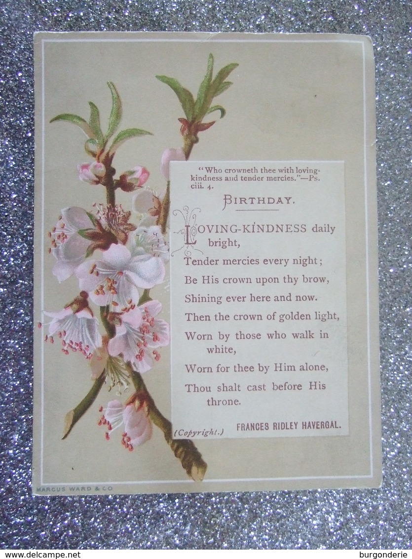 BIRTHDAY / POEME BY FRANCES RIDLEY HAVERGAL / JOLIE CARTE / WARD & CO - A Systèmes