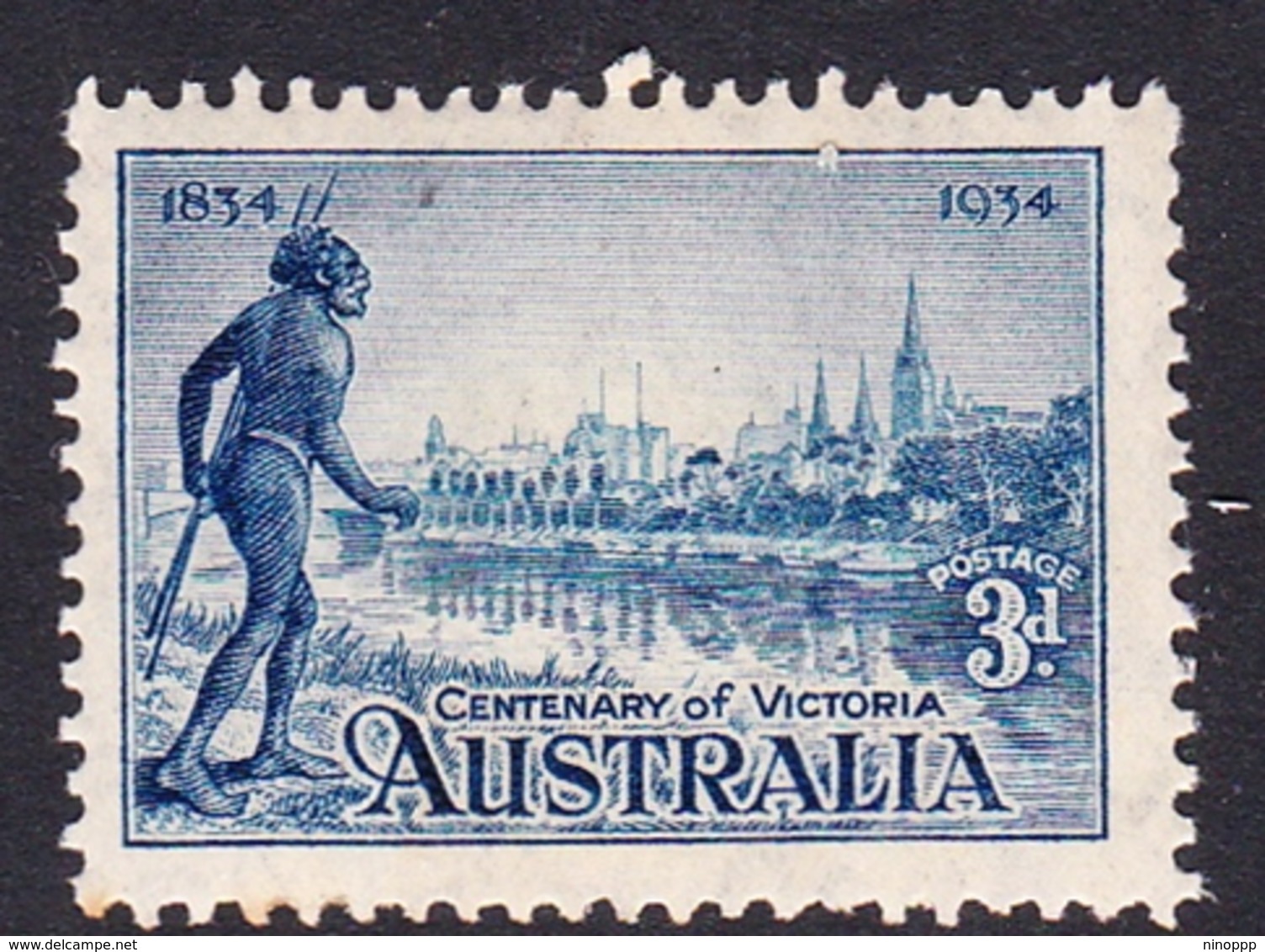 Australia SG 148 1934 Centenary Of Victoria 3d Blue Perf 11.5, Mint Never Hinged - Ungebraucht
