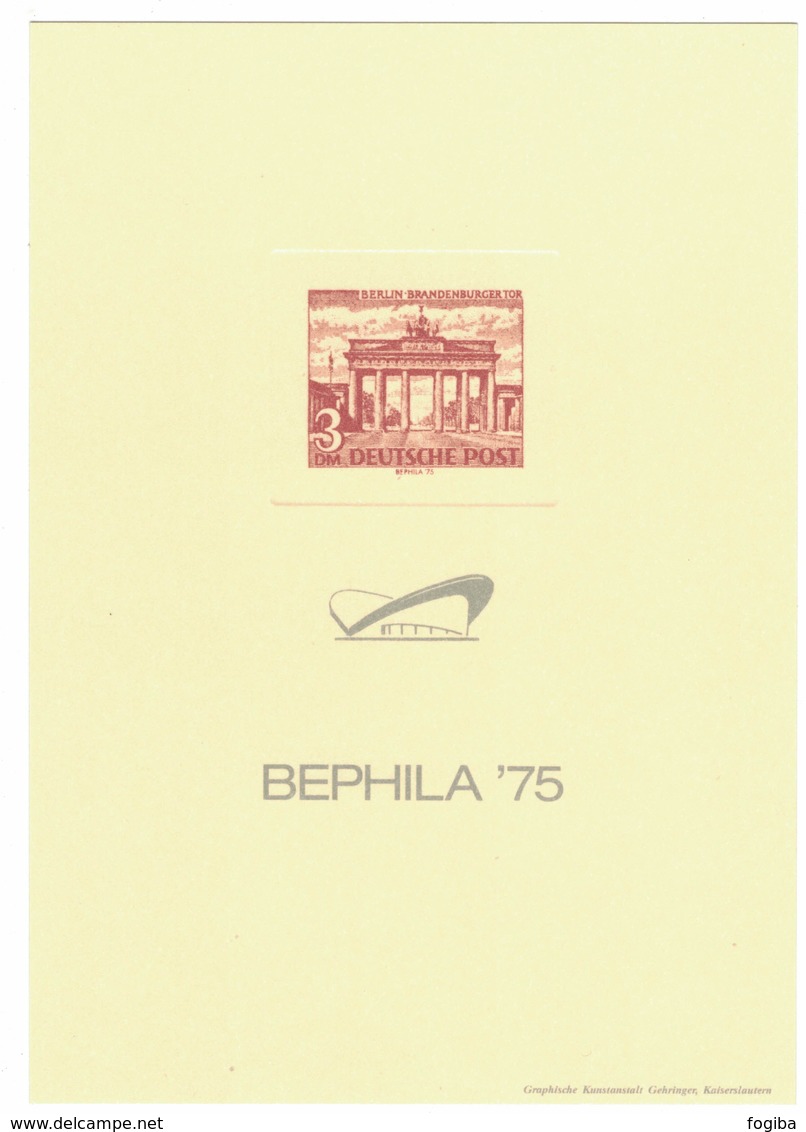 B188   Berlin - Sonderdrucke Zur Bephila '85 Auf Manilakarton Michelnummer 59 - Altri & Non Classificati