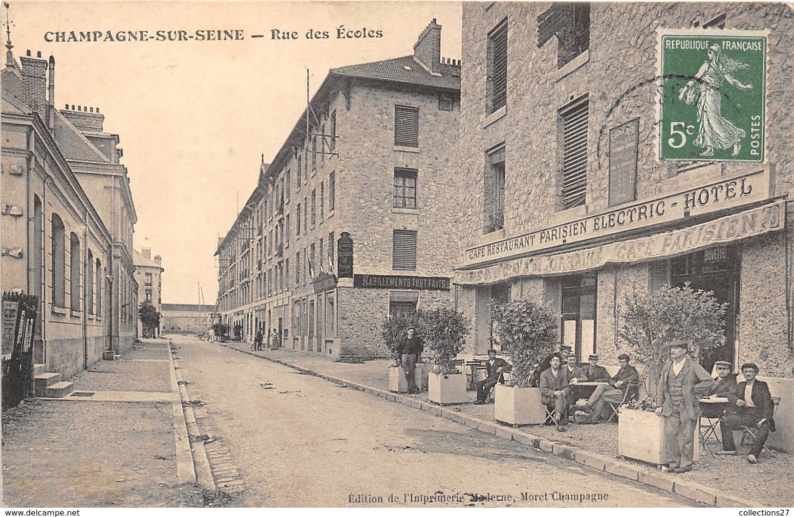 77-CHAMPAGNE-SUR-SEINE- RUE DES ECOLES - Champagne Sur Seine