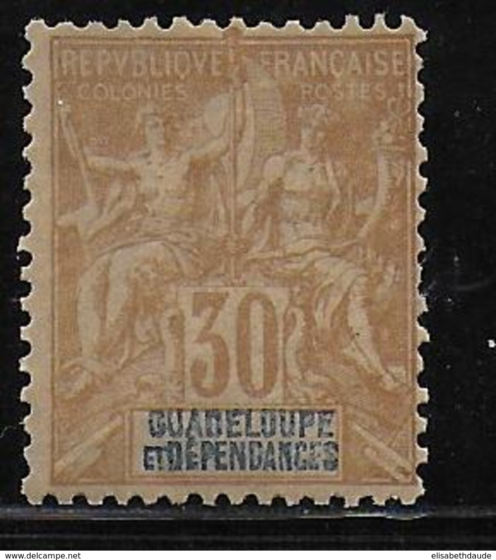 GUADELOUPE - YVERT N°35 * CHARNIERE - COTE = 31 EUR - Unused Stamps