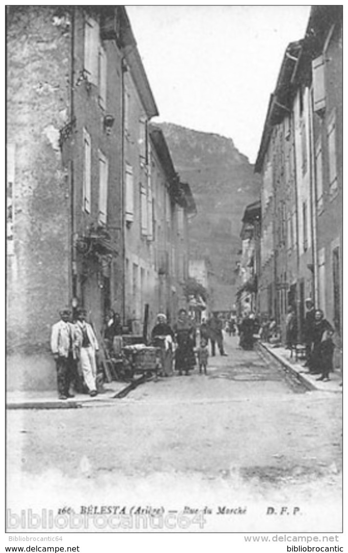 D09 CPA < BELESTA  - Vue Animée De La RUE DU MARCHE - Andere & Zonder Classificatie